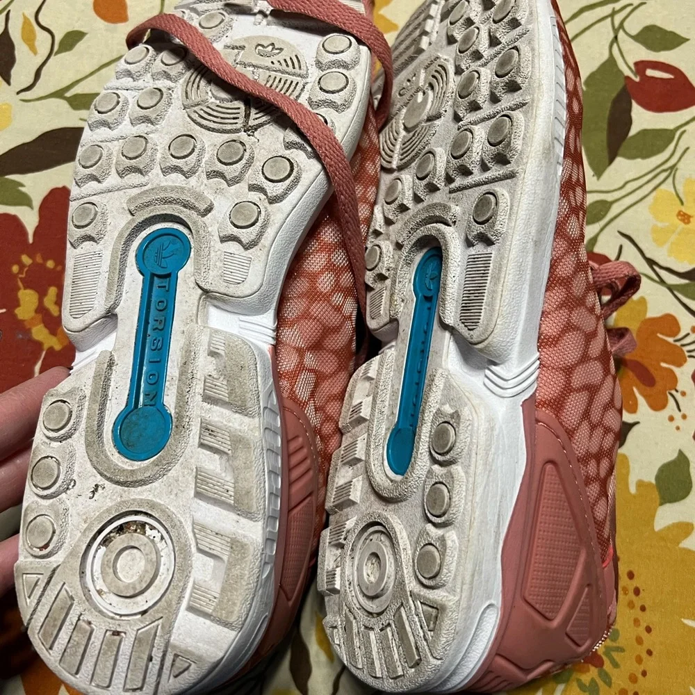 Adidas ZX Flux Decon (Ash Pink/Bold Aqua/White) Women's Shoes B34030 Size 8.5.‎